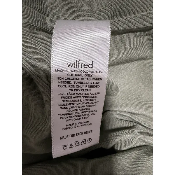Wilfred Aritzia Lydia Ruched Mini Bodycon Dress‎ Sage Green Women's Size Small - Image 14