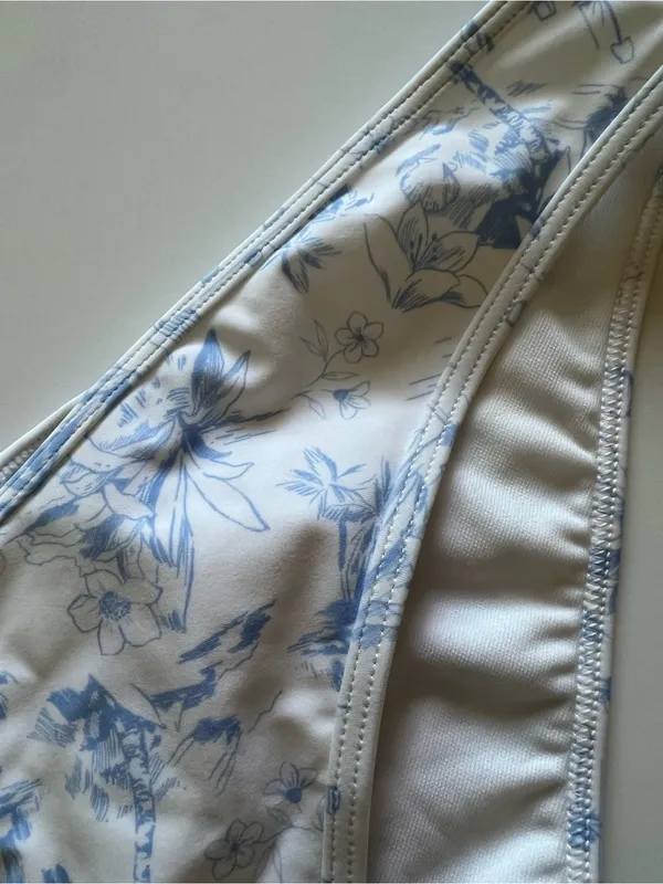 {Gilly Hicks} Brand New Baby Blue Printed Bikini Bottoms - Image 5