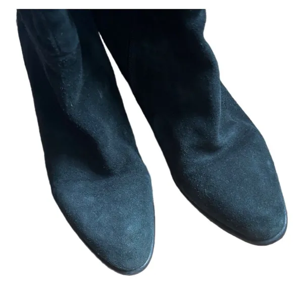 Lavorazione Antigiana Black Italian Suede Leather Heeled Tall Boots Size 9 - Image 5
