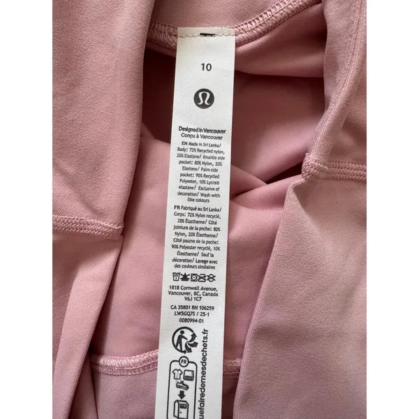 Lululemon Wunder Under Senseknit High Rise 25” Pink Haze Size 10 NWT - Image 6