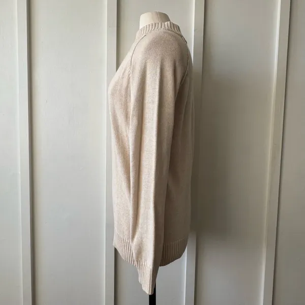 Jeanne Pierre 100% Cotton Mock Neck Sweater - Image 4
