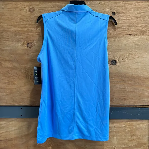 Nike Golf Polo Sleeveless Dri-Fit Blue 884873-412 Women Size L NWT - Image 2