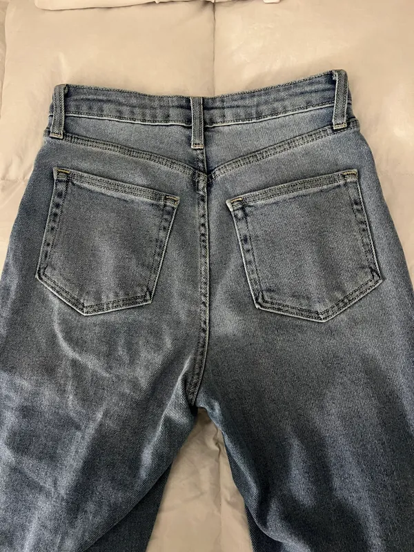 Just Black Denim Truly Cool Light Wash Ribcage Straight Leg Jeans - Image 8