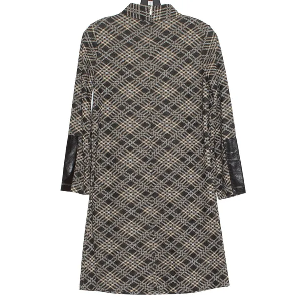 Tyler Boe Plaid Shift Dress XS Black Preppy Minimalist Work Office Quiet Luxury - Image 3