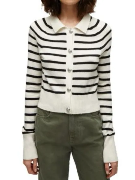 Veronica Beard Cheshire Cashmere Striped Cardigan Size S - Image 10
