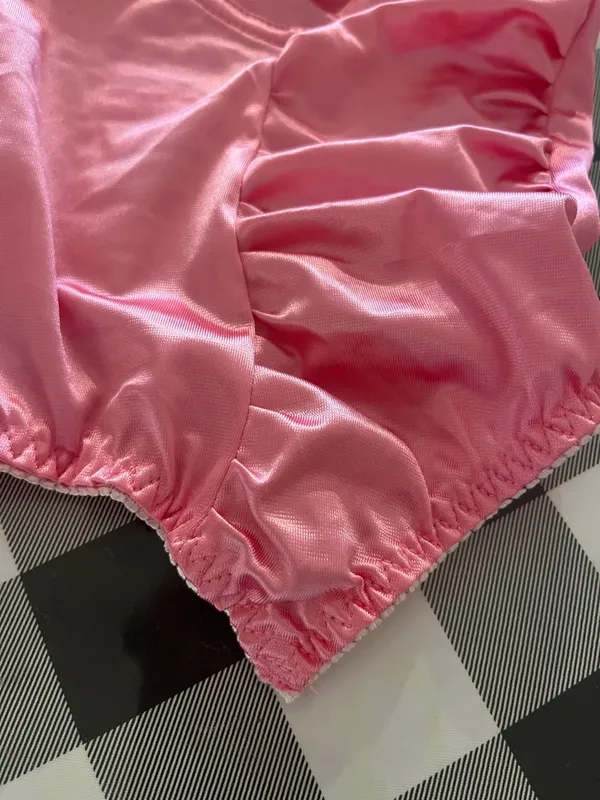 Pink Satin Corset Top Size Small - Image 12