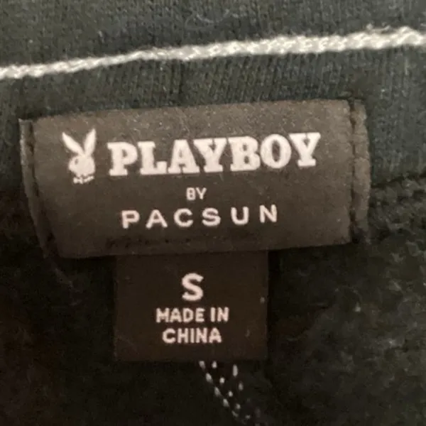 Playboy by Pacsun Green White Logo High Waist Drawstring Straight Mini Skirt S - Image 5