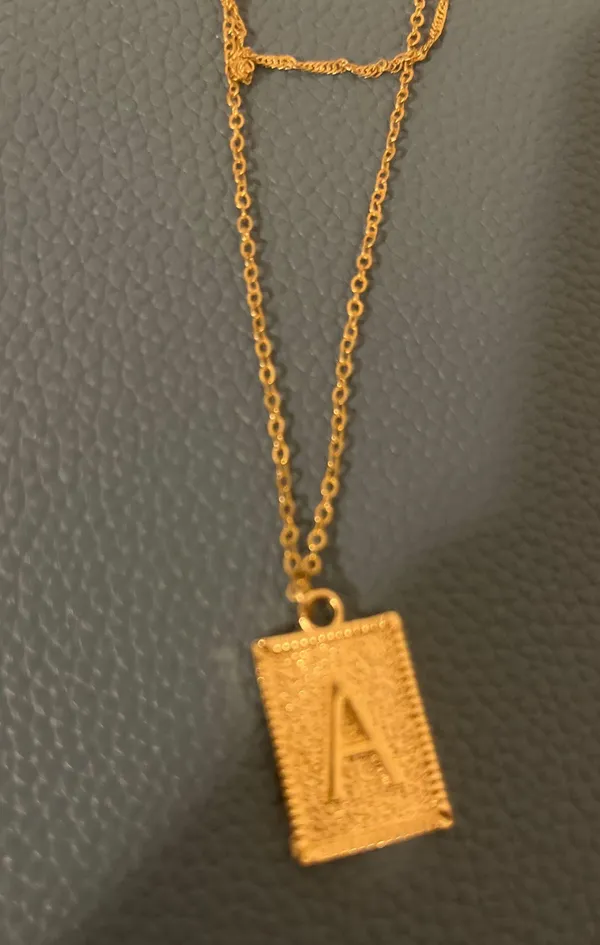 Letter Necklace Gold - Image 2