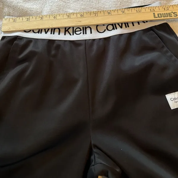 Calvin Klein Performance Black Jogger Pants Women’s Medium 8/10 Logo Waist - Image 5