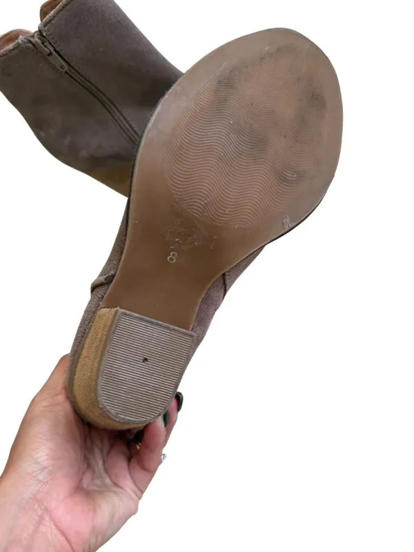 JEFFREY CAMPBELL Taupe Suede Ankle Booties Boots Size 8 - Image 2