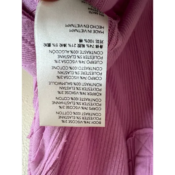 Free People We The Free Tank Top‎ Women XS Purple Henley Ribbed Racerback Casual - Image 6