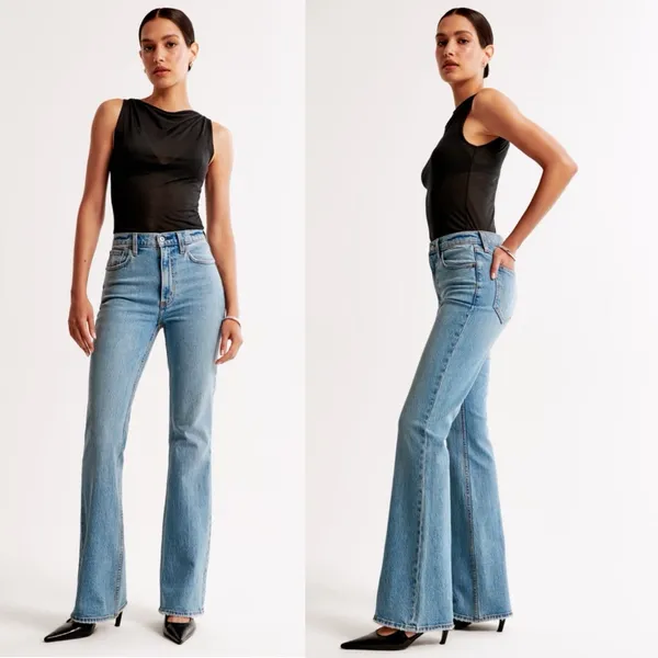 Abercrombie & fitch the flare ultra high rise jeans Sz 27 - Image 2