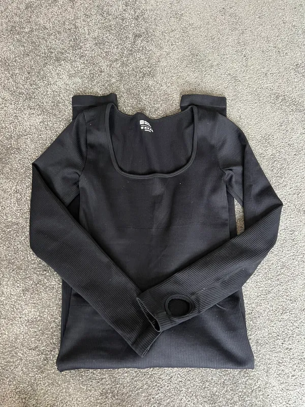 Amazon Black Ribbed Jumpsuit - Image 4