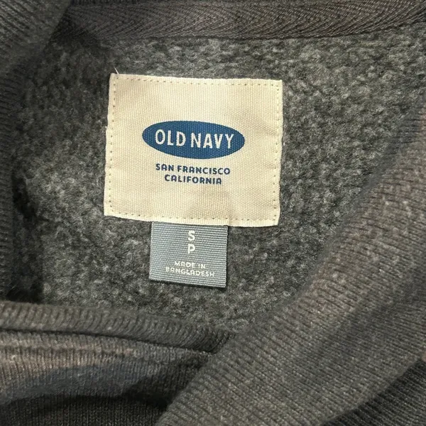 Old Navy Shawl Collar Sweatshirt Cabin Core Charcoal Heather Small 282990-02 - Image 6