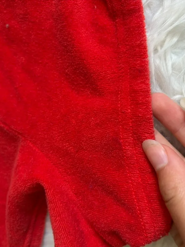 Aerie Offline Red Terry Cloth Shorts Women's Large - Image 4