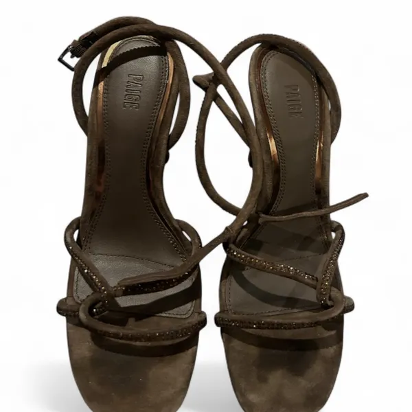 ❣️ PAIGE Scottie Ankle Strap Sandal in Chocolate Brown Size - Image 2