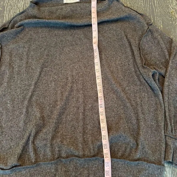 We The Free Free people waffle knit grey thermal crewneck small pullover - Image 8