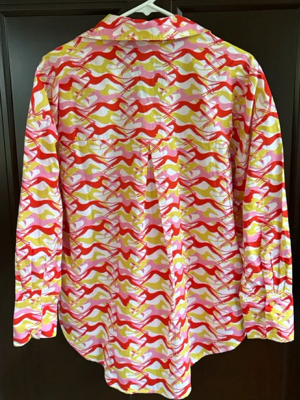 NWT ANONYME Dog Print Button Up Top Size Medium Retail $135.00 - Image 11