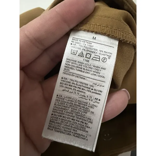 Old Navy Extra High Rise Taylor Straight Trouser Pleated Front‎ Medium Tan - Image 5