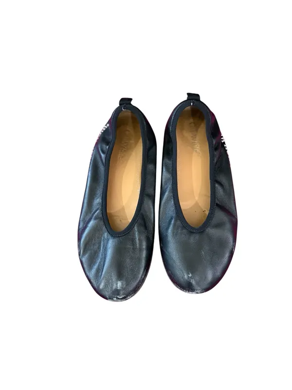 OFF-WHITE Leather Slip On Ballet Ballerina High Heel Flats - Image 7