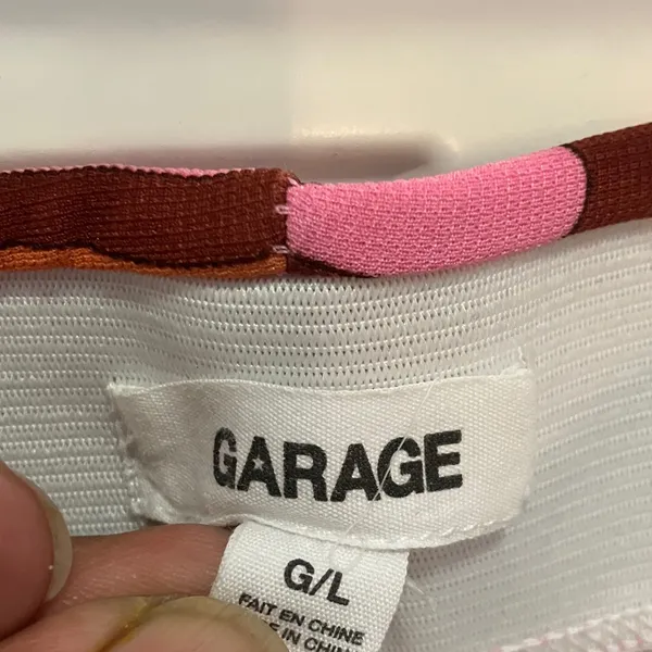 FINAL MARKDOWN Garage Pink Brown Retro Look slacks Large - Image 2