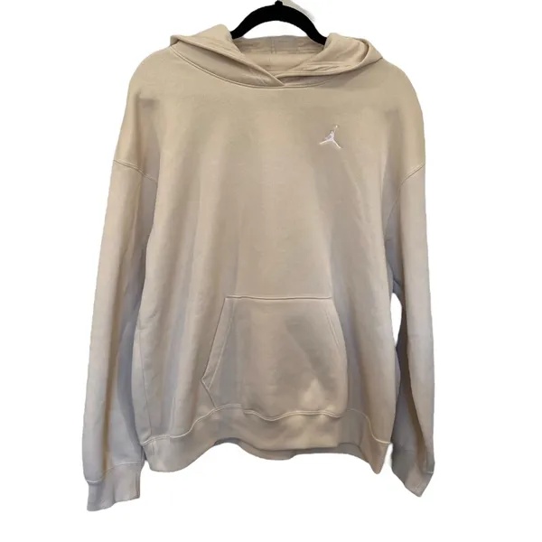 Jordan Brooklyn Fleece Hoodie In Biege Size Large - Image 2
