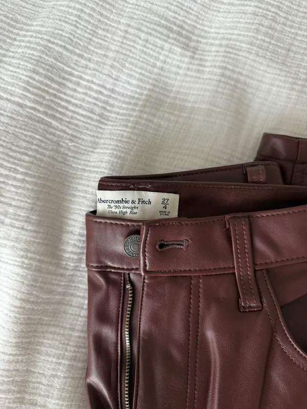 Abercrombie Ultra High-Rise Leather Pants - Image 2
