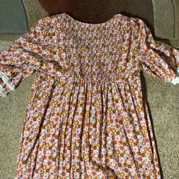 Piper & Scoot Exclusive Cottagecore‎ Floral Smocked Dress Fringe XL PSD3518C - Image 8