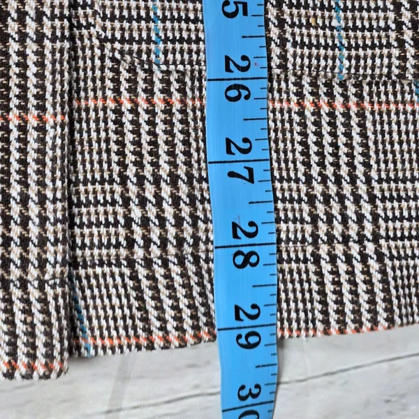 Miou Muse Plaid Blazer‎ Women's Size M Double Breasted Longline Oversized Jacket - Image 9
