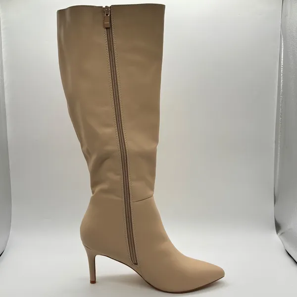 Allegra K Knee High Boots Womens‎ 9 Tan Pointed Stiletto Heel Tall Boots - Image 3