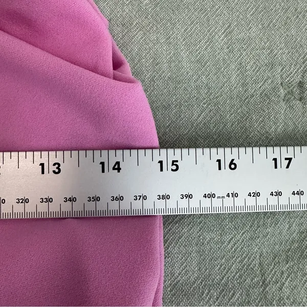 Abercrombie & Fitch Lilac Pink Asymmetrical Ruched Cut Out Midi Dress Size S - Image 8
