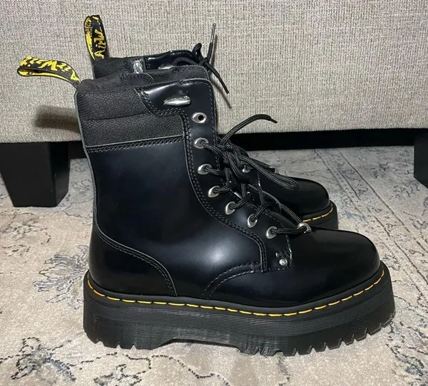 Dr Martens Jadon II Hardware Leather Platform Boots - Image 9