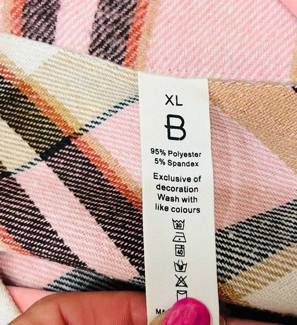 Molly B boutique Plaid Shacket - Pink and Brown jacket shirt size XL - Image 5