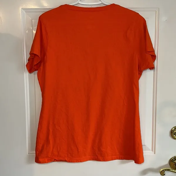 Fanatics Women’s V-Neck‎ Clemson Tigers Short Sleeve Shirt Large - Image 3