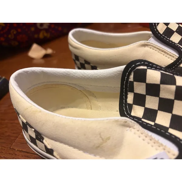 Vans Slip-On Sneakers Checkerboard‎ Black White Skater Shoes Mens 4.5 Womens 6 - Image 5