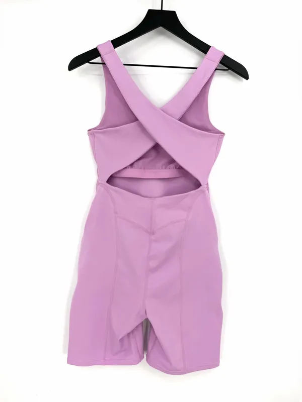 FREE PEOPLE Movement Here On Out Onesie Romper Lilac Pink S - Image 10