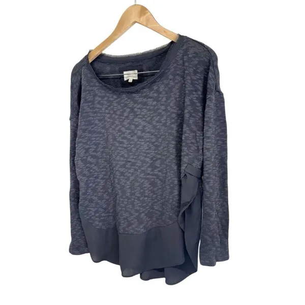 Anthropologie CircleLight Sweater Size Small‎ Charcoal Gray Long Sleeve - Image 5