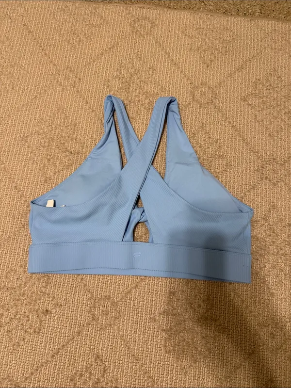 FABLETICS Light Blue Oasis Rib Twist bra XL - Image 4