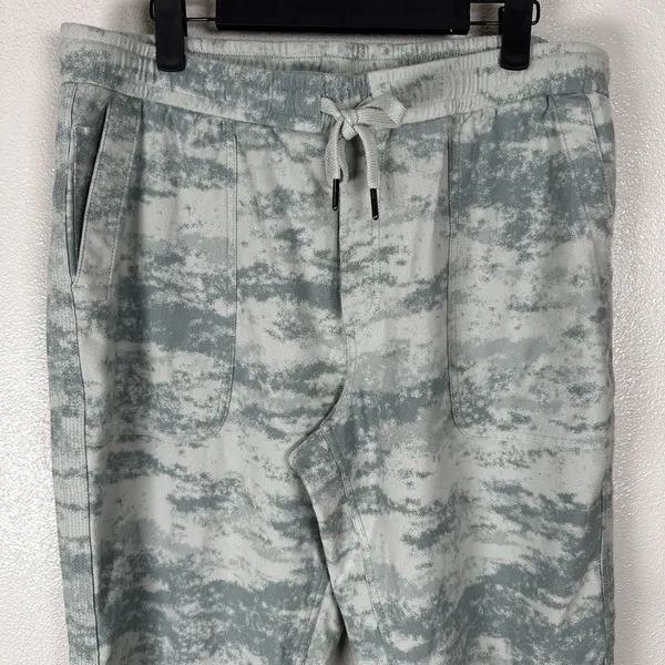 Athleta Farallon Joggers Pants Womens Large‎ Fog Camo Coast Athleisure Gym Soft - Image 2