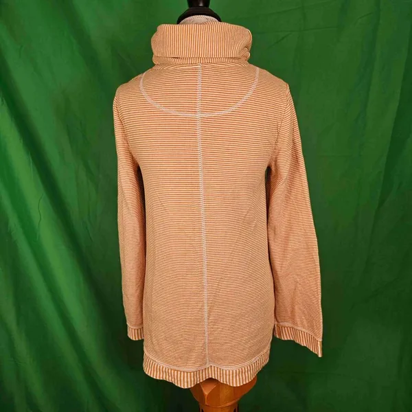 Maeve Anthropologie Womens Yellow White Striped Tai Cowl Neck‎ Sweater Medium - Image 2