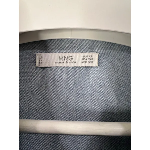 Mango Faded Denim Shirt 90s Model Off Duty XXS - Image 6