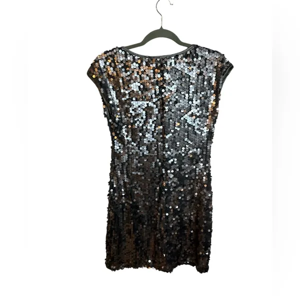 Pappilon Blanc Silver Sequin Mini Dress - Image 2