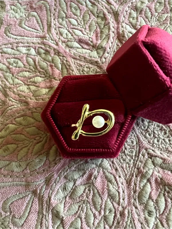 Gold Pearl Statement Ring - Image 2