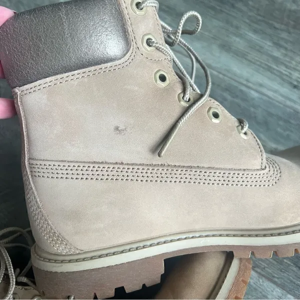 Timberland Classic 6” Premium Satin Taupe Boots Size 7.5 Anti-fatigue Lace Up - Image 6