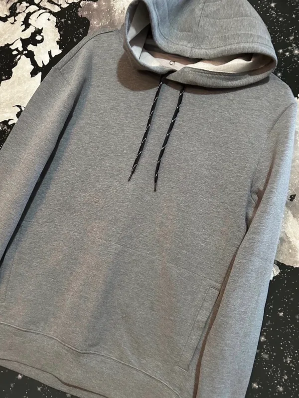 Gap Heather Grey Performance Pullover Hoodie - Image 2