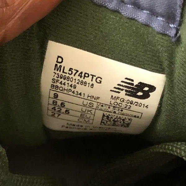 New Balance Retro Y2K Streetwear Green blue 574 trainers sneakers - Image 4
