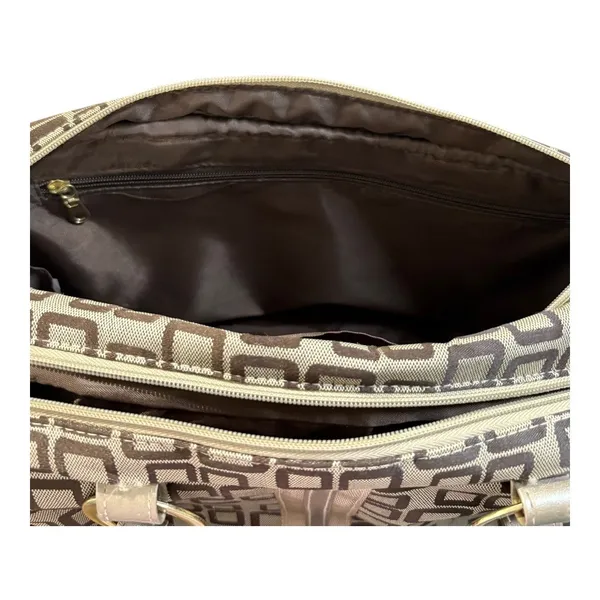 Geometric Square Tote Cosmetic Bag 3pc Set Gold‎ Bronze Metallic MCM Travel - Image 12