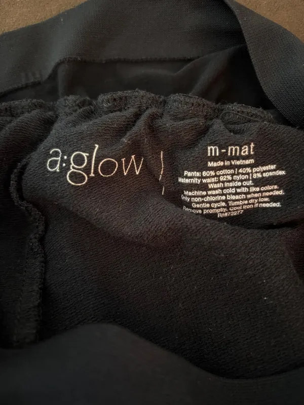 a:glow Black High-Waist Fold-Over Lounge Shorts with Drawstring - Image 2