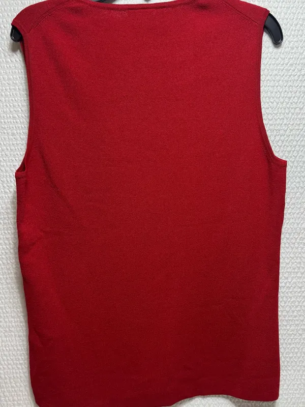 Ann Taylor Red Sleeveless Knit Shell Top - Image 3