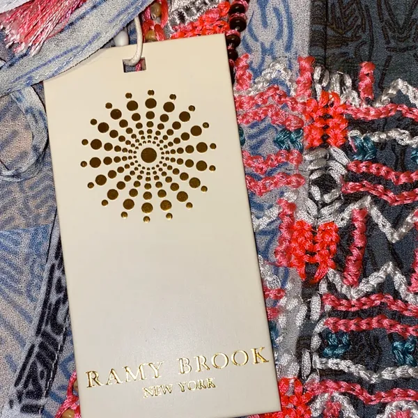 NWT!! Ramy Brook Colorful Embroidered Myra Boho Blouse Size XS Oversized $275 - Image 12